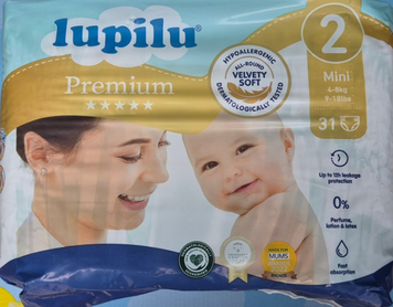 Підгузки Lupilu Premium Comfor, розмір 2 Mini 31 шт/ 4-8 кг Lupilu2PremiumComfort31 фото
