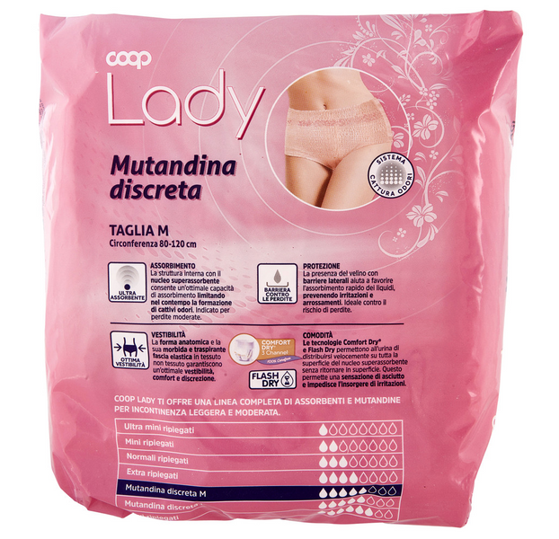 Одноразові жіночі трусики Lady Mutandina Discreta, розмір M (80&ndash;120 см), 8 шт CoopLady8 фото