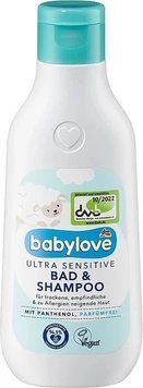 Babylove Дитячий (шампунь + гель) Ultra Sensitive, 2 in 1 - 250 ml / 5 шт/ящ 05293 фото