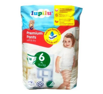 Підгузники-трусики Lupilu Soft & Dry 6 (15+ кг) 18 шт LupiluPants6-18 фото