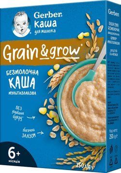 GERBER каша Суха безмолочна Мультизлакова з 6міс.,250 г / 9029 GERBER099029 фото