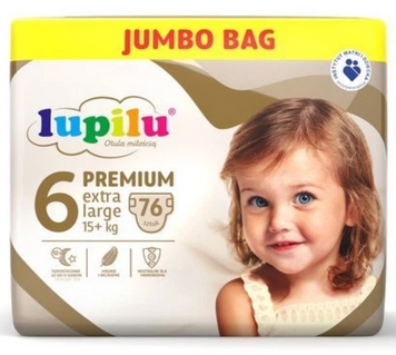 Підгузки Lupilu Premium 6 Extra Large 76 шт/ 15+ кг 6Lupilu76 фото