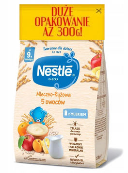 Молочно-рисова каша Nestl&eacute; 5 фруктів 300 г (від 9 місяців) Nestle461773 фото