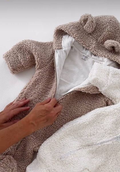 Демісезонний плюшевий комбінезон TEDDY 03373 фото