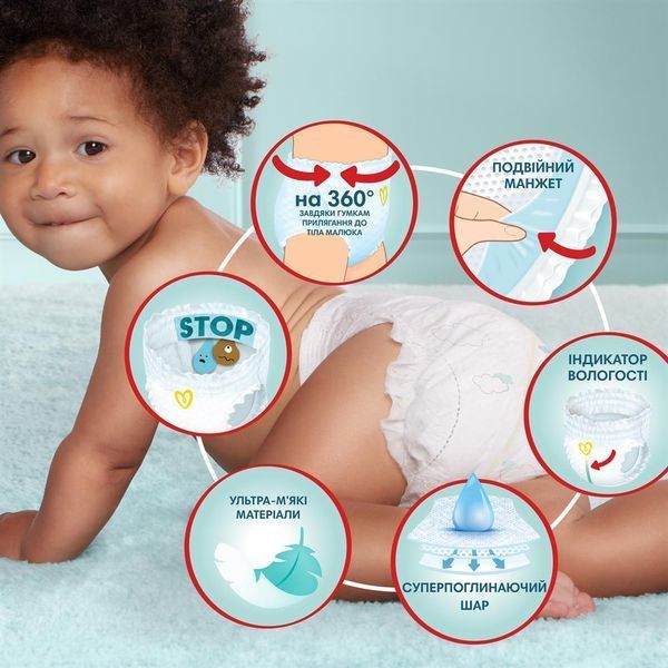 Pampers Дитячі одноразові підгузки-трусики Pampers Premium Care Pants Розмір 6 Giant (13&ndash;19 кг), 31 шт Pampers6GiantPants31 фото