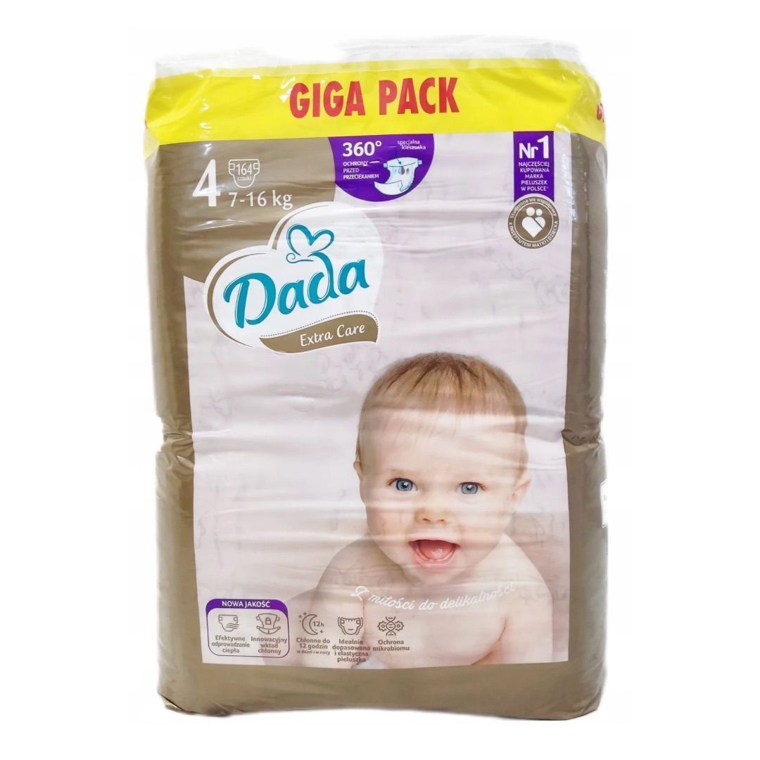 Купити Підгузки Dada Extra Care 4 MAXI 164 шт / 7‑16 кг GIGA PACK