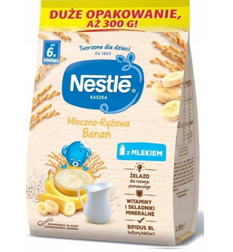 Молочно-рисова каша Nestl&eacute; Банан 300 г (від 6 місяців) Nestle093096 фото