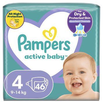 Pampers Дитячі одноразові підгузки Pampers Active Baby Розмір 4 Maxi (9&ndash;14 кг), 46 шт Pampers3Active BabyMaxi54 фото