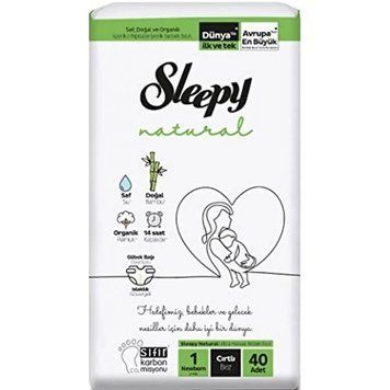 Sleepy Підгузки дитячі Natural Newborns-1-2 (2-5кг), 40шт. - 5 шт/ящ 03324 фото