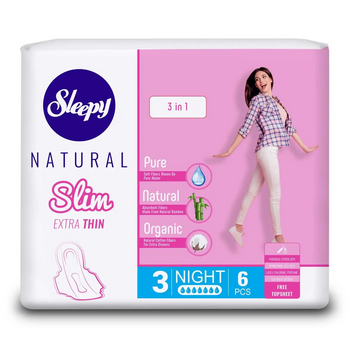 Sleepy Прокладки гігієнічі Slim Extra Ince 3 (6шт.)  05650 фото