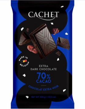 Cachet Extra Dark (70% Cacao) &mdash; чорний шоколад, 300 г 00079 фото