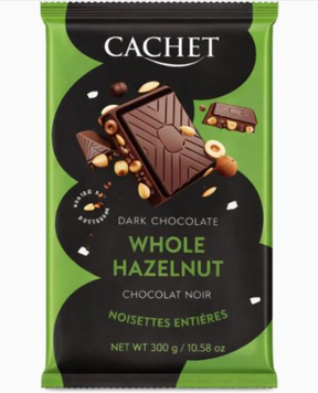 Cachet Hazelnut (54% Cacao) &mdash; чорний шоколад із фундуком, 300 г 00081 фото