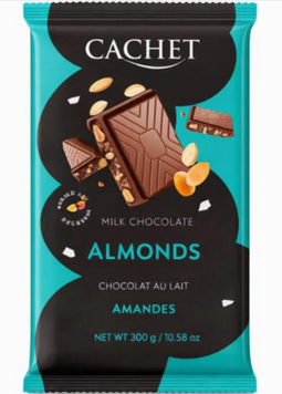 Cachet Almonds (32% cacao) Шоколад молочний - 300 g 00077 фото