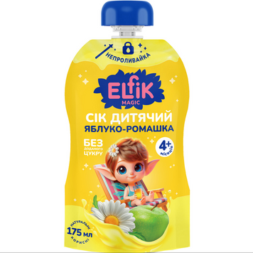 Дитячий сік Elfik Magic Яблуко-ромашка 175 мл 175Hipp361709 фото