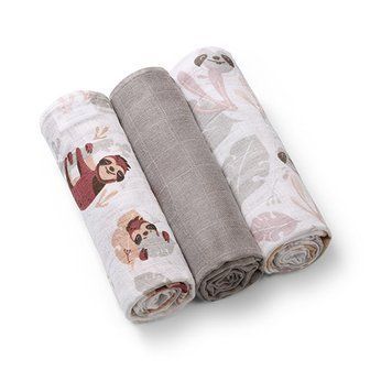 Пелюшки муслинові бавовняні (70х70 см) 3 шт. (Сірий) "Babyono" 348/10 фото