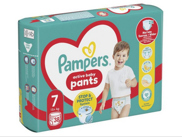 Pampers Дитячі одноразові підгузки-трусики Pampers Pants Giant Plus Jumbo (17+ кг), Розмір 7, 38 шт Pampers7GiantPants36 фото