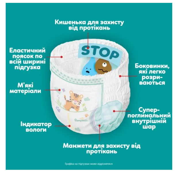 Pampers Дитячі одноразові підгузки-трусики Pampers Pants Giant Plus Jumbo (17+ кг), Розмір 7, 38 шт Pampers7GiantPants36 фото