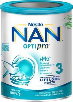 NAN 3 OPTIPRO Суха мол. суміш з 12 міс. 800г / 3761 NAN443761 фото