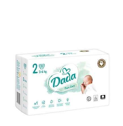 Купити підгузки Dada Pure Care Mini 2 розмір (3–6 кг) дешево
