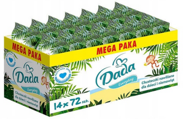 Дитячі вологі серветки Dada Everyday 14x72 штуки MEGA PAKA 14 DadaEveryday фото