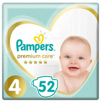 Pampers Дитячі одноразові підгузки Pampers Premium Care Розмір 4 Maxi (9&ndash;15 кг), 52 шт Pampers4Maxi52 фото