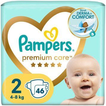 Pampers Дитячі одноразові підгузки Pampers Premium Care Розмір 2 Mini (4&ndash;8 кг), 46 шт Pampers1Mini46 фото