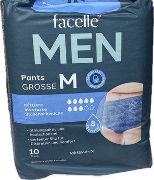 Facelle MEN Захисні труси для чоловіків, розмір M, 10 шт FaceleeMenM фото